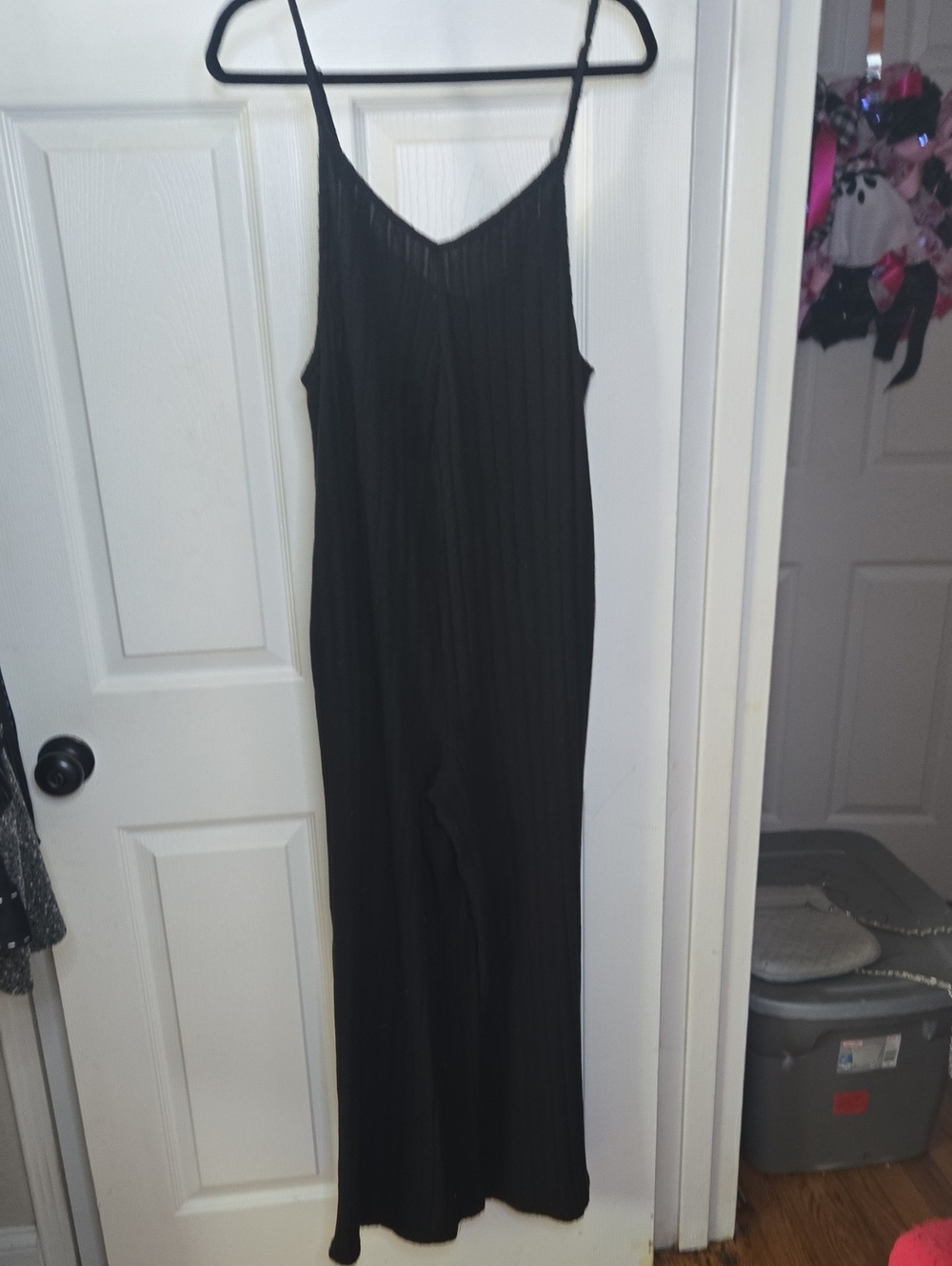 Black Sleeveless Wide-Leg Jumpsuit